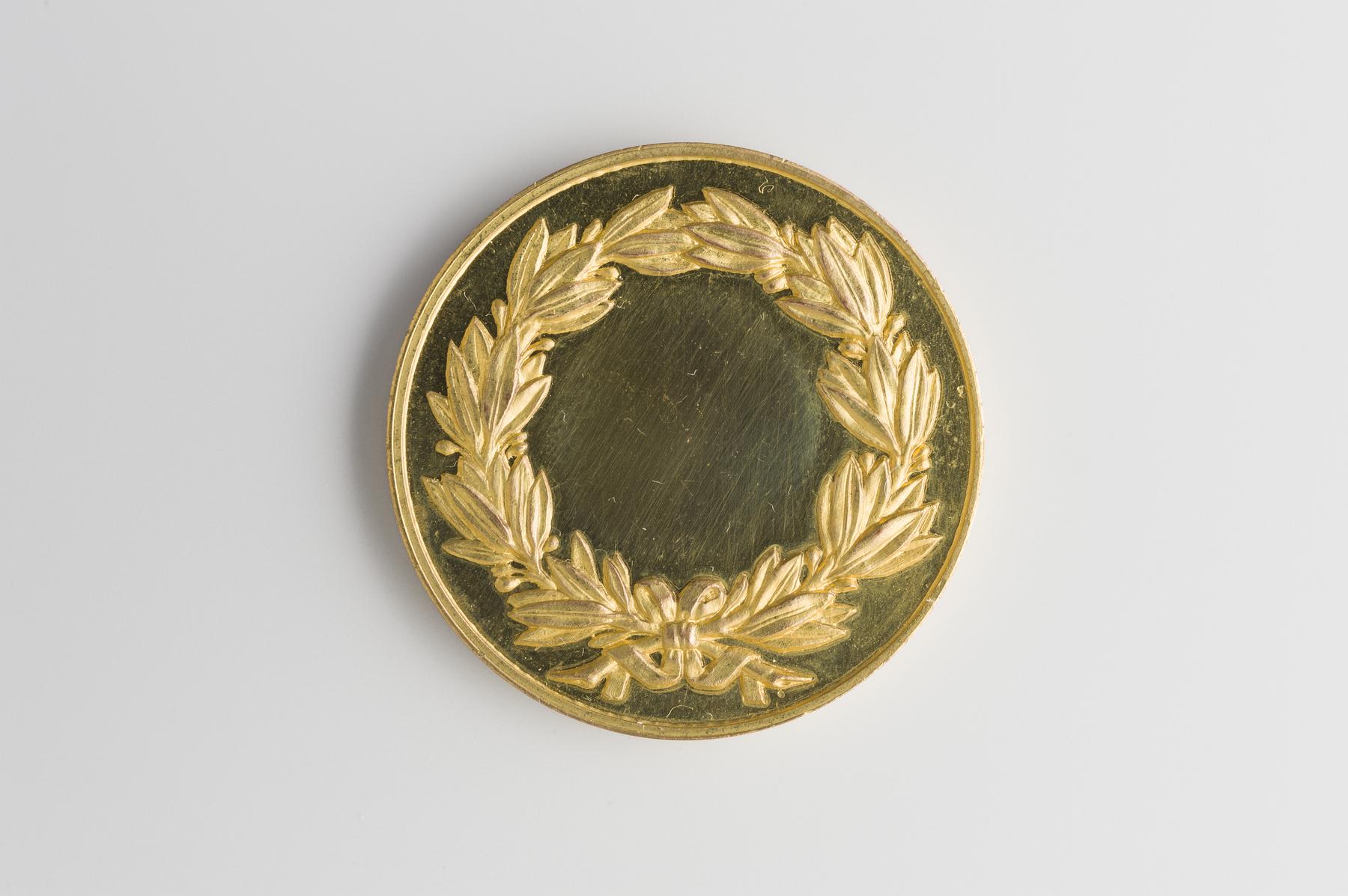 Concours musical des Lilas (Seine), 1872, ND11415 - a gold medal with a laurel design